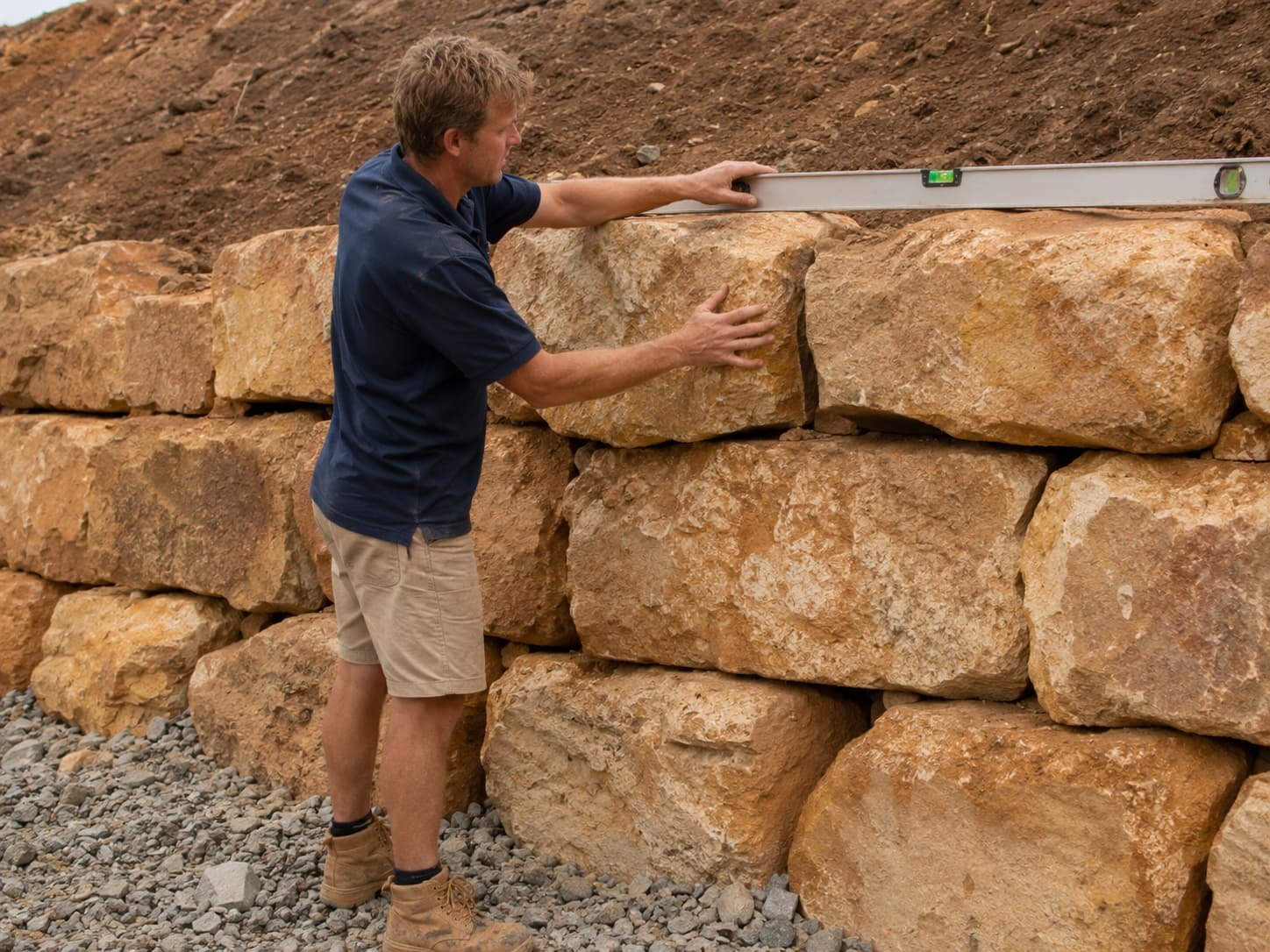 rock and boulder retaining walls